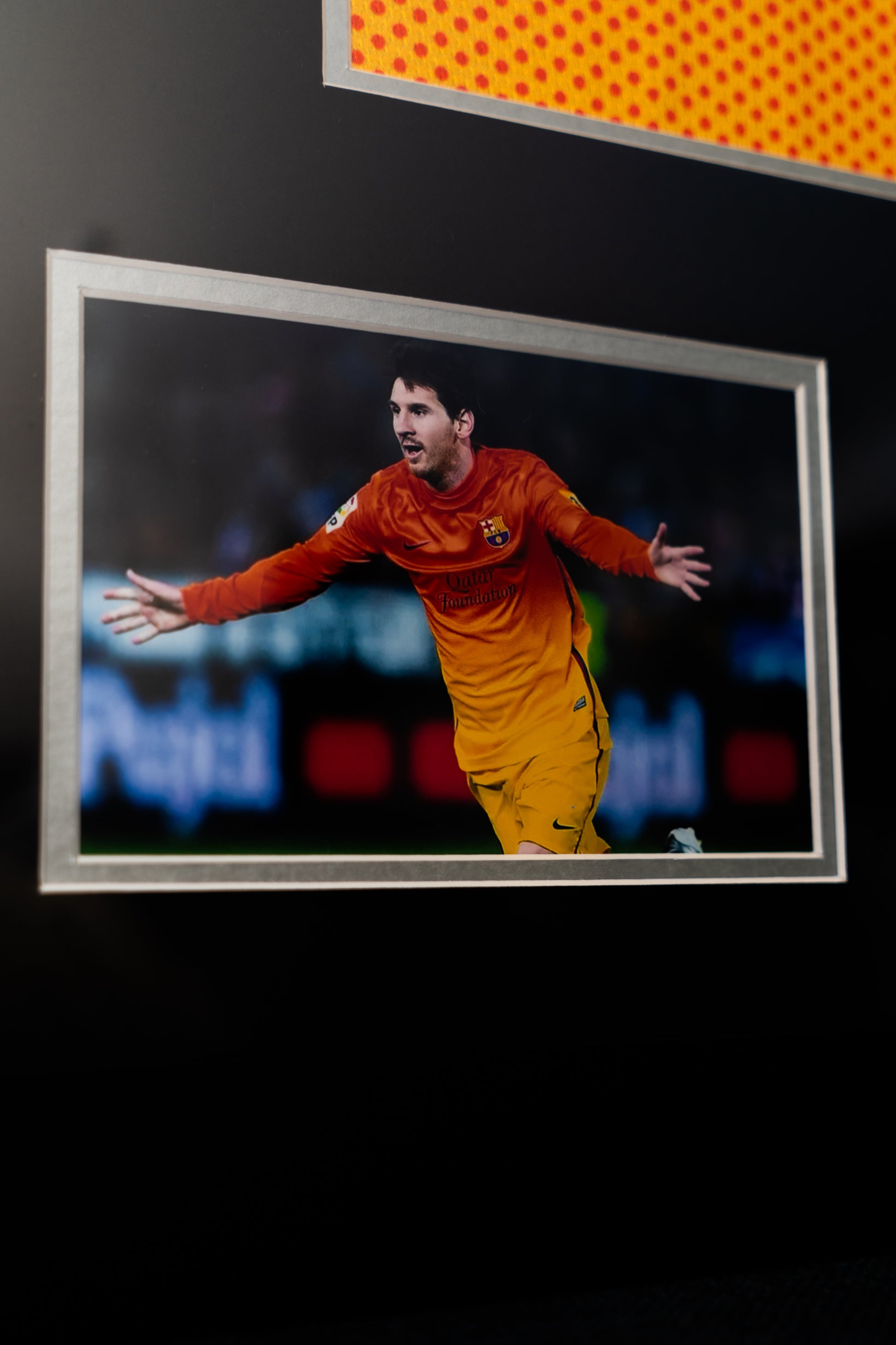 Signert Innrammet Messi Barcelona bortedrakt 12/13