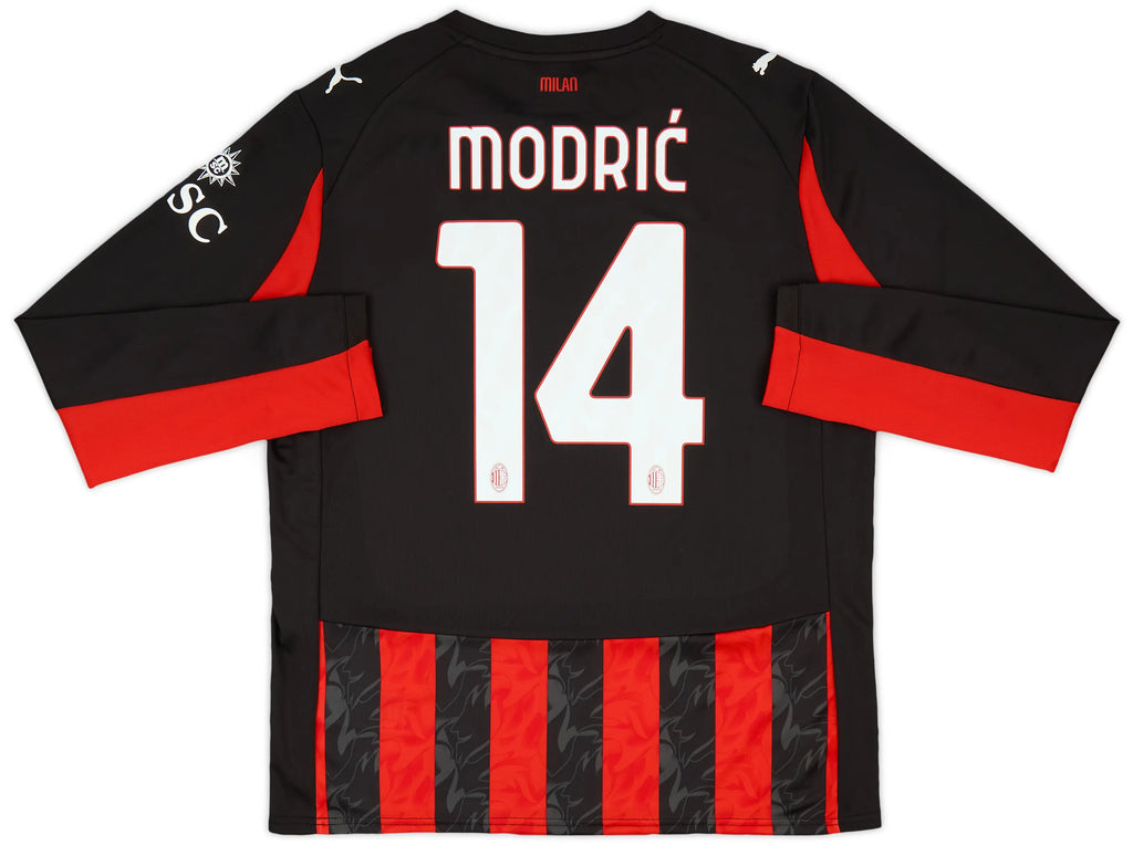 2025-26 AC Milan Hjemme L/S drakt Modric #14