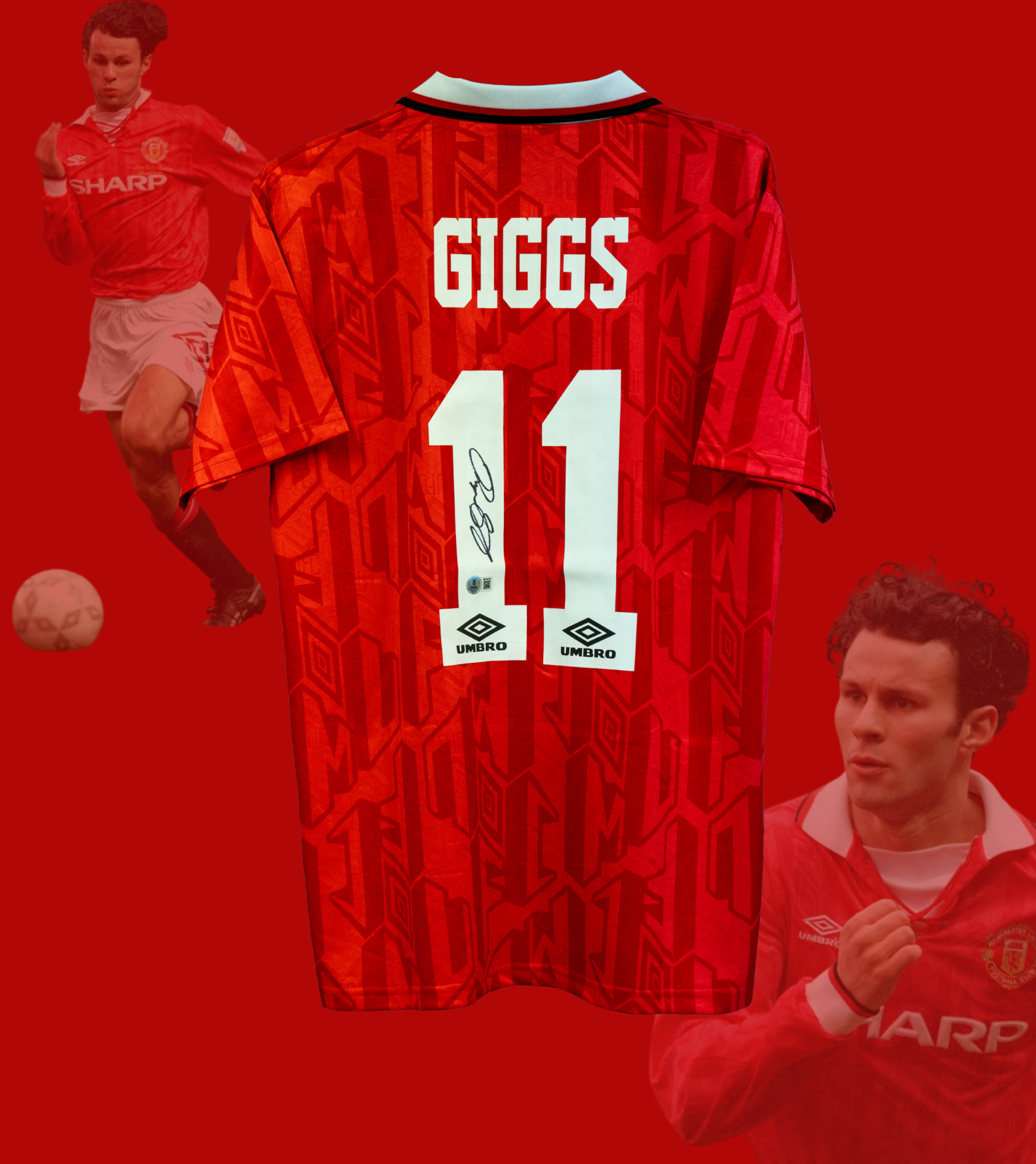 Signert Ryan Giggs Manchester United drakt 1994