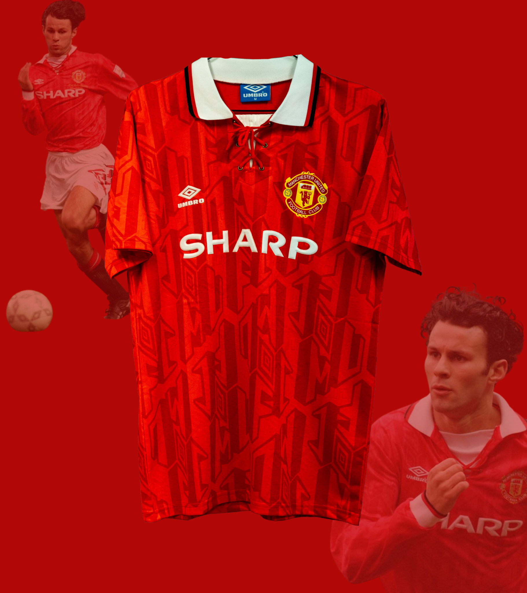 Signert Ryan Giggs Manchester United drakt 1994