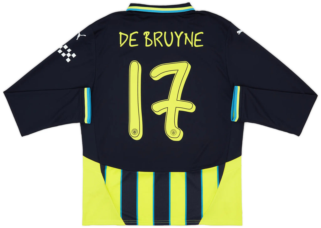 2024-25 Manchester City Borte L/S drakt De Bruyne #17