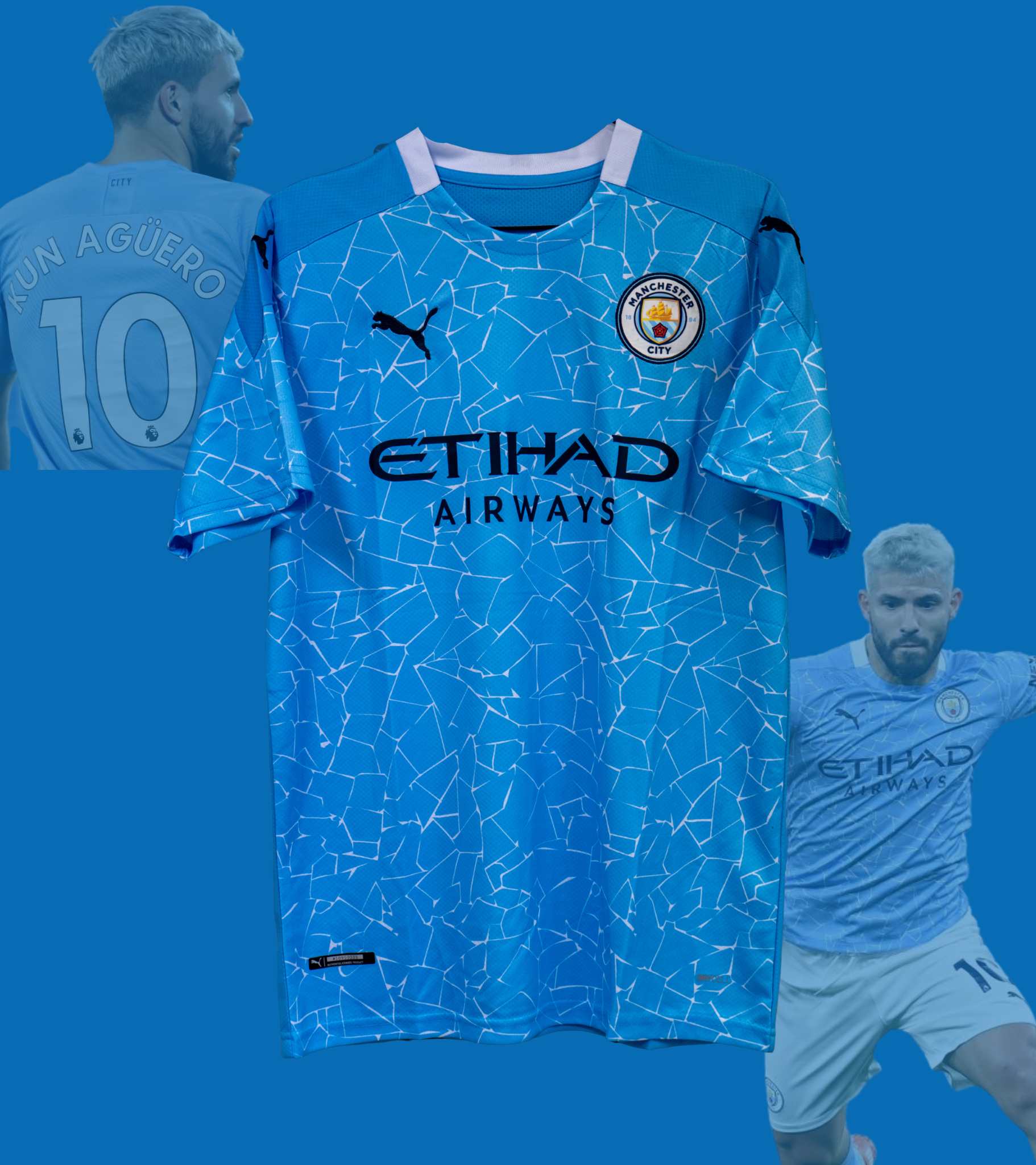 Signert Sergio Aguero Manchester City drakt