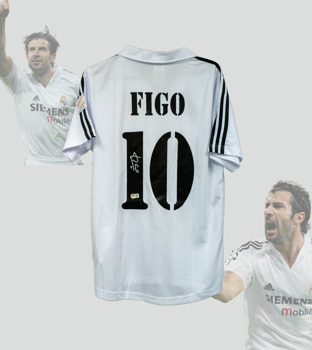 Luis Figo Signert Real Madrid hjemmedrakt