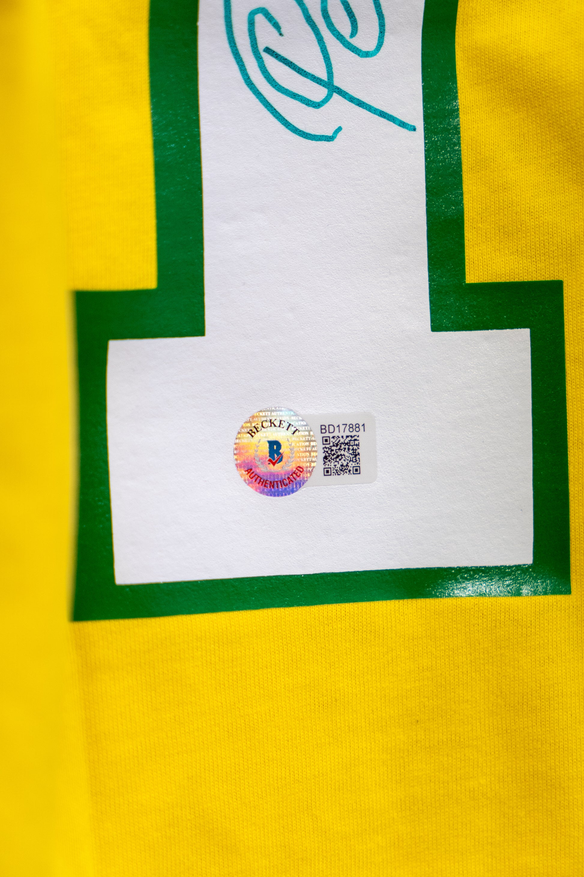 Signert Pele Brasil drakt