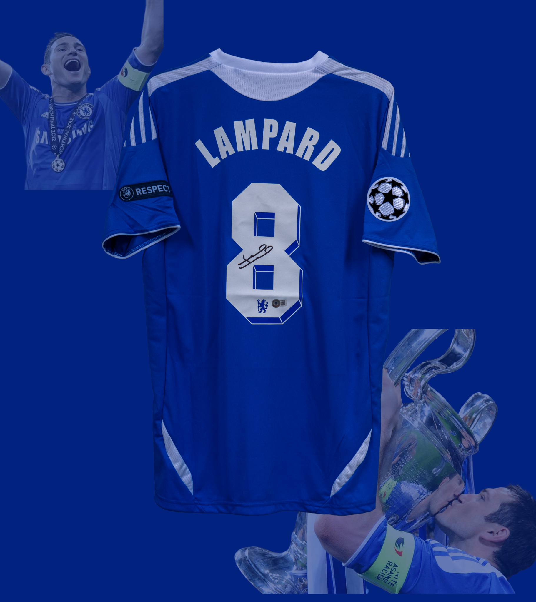 Signert Lampard Chelsea drakt - CL Finale Munich 2012