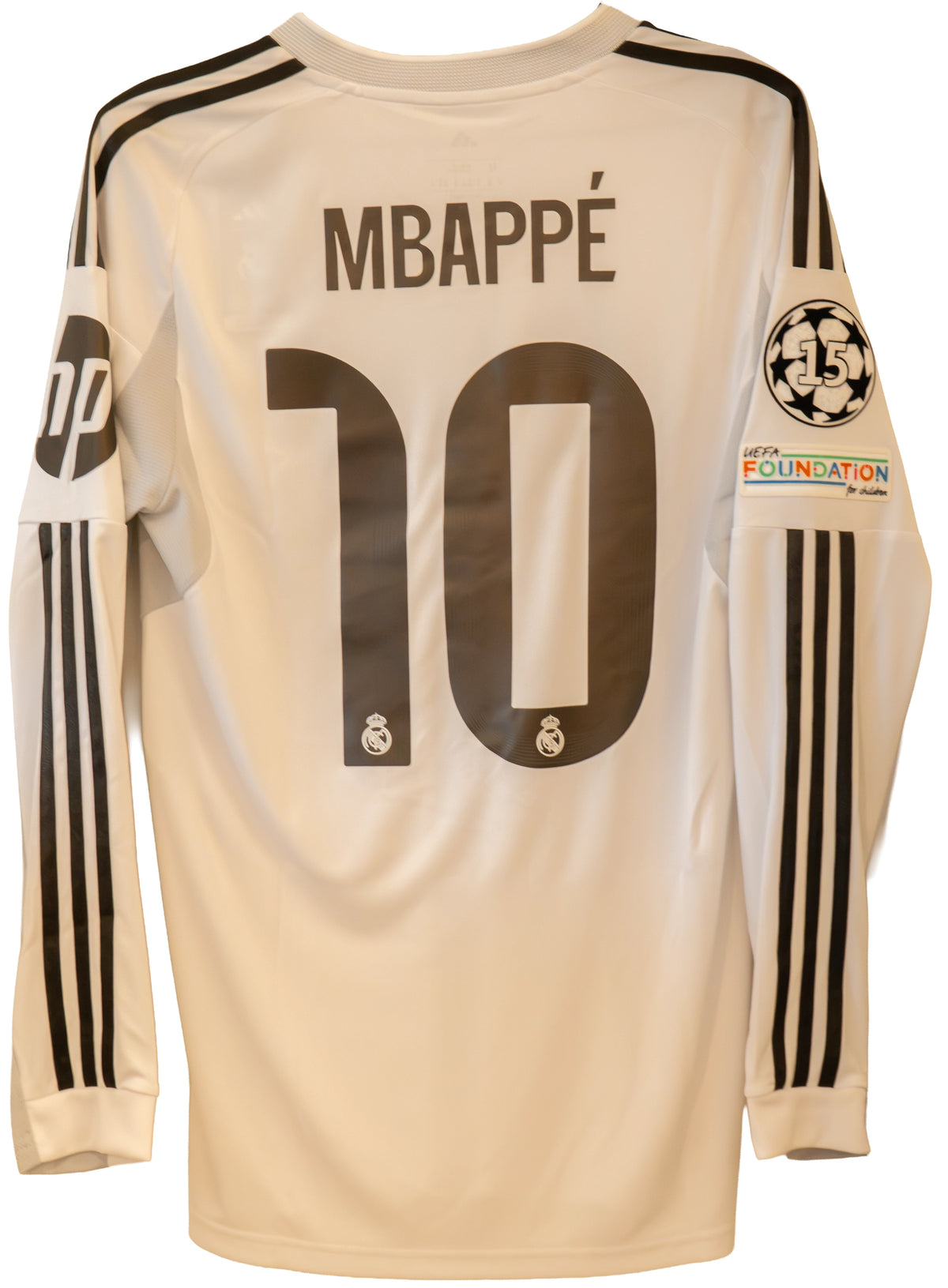 2025-26 Real Madrid Hjemme L/S drakt CL patch Mbappe #10