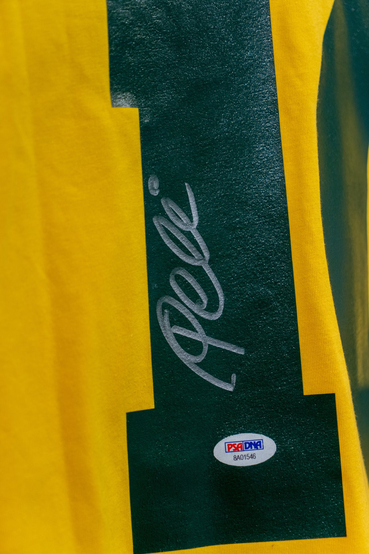 Signert Pele Brasil hjemmedrakt