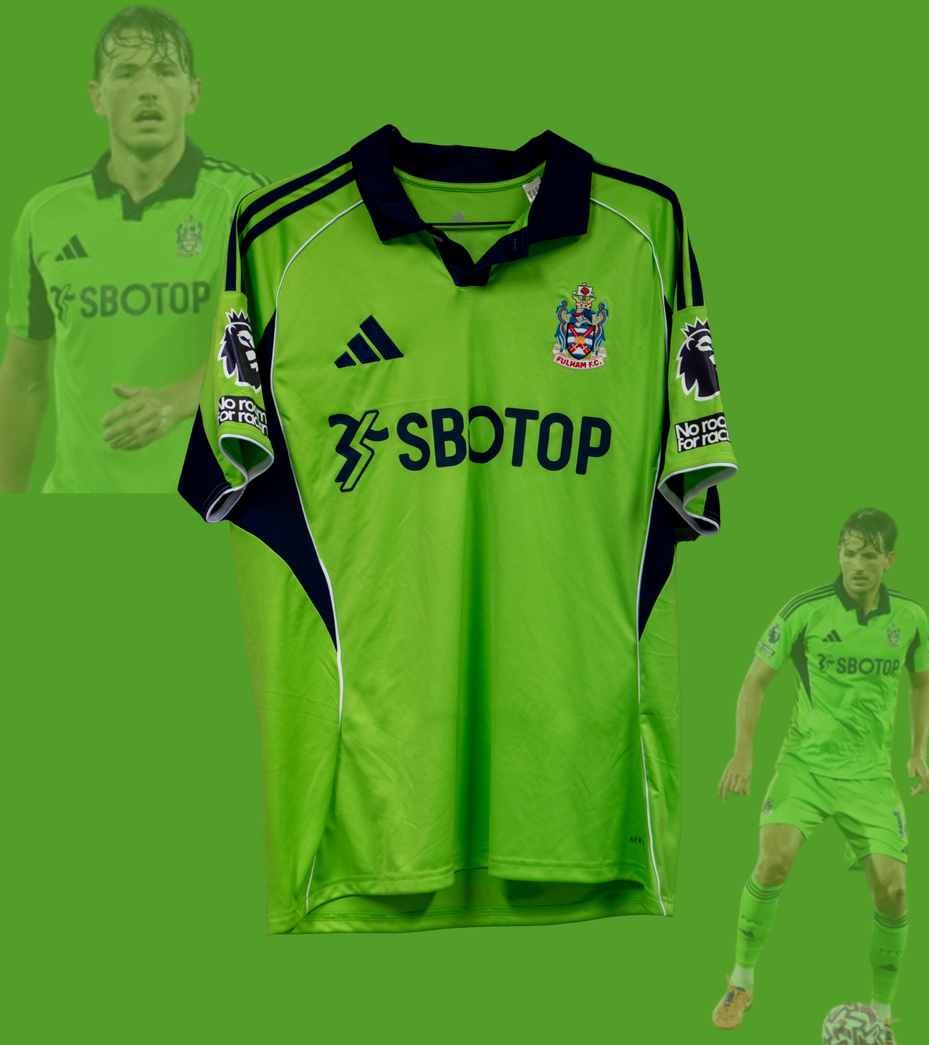 Signert og kampbrukt Sander Berge Fulham drakt