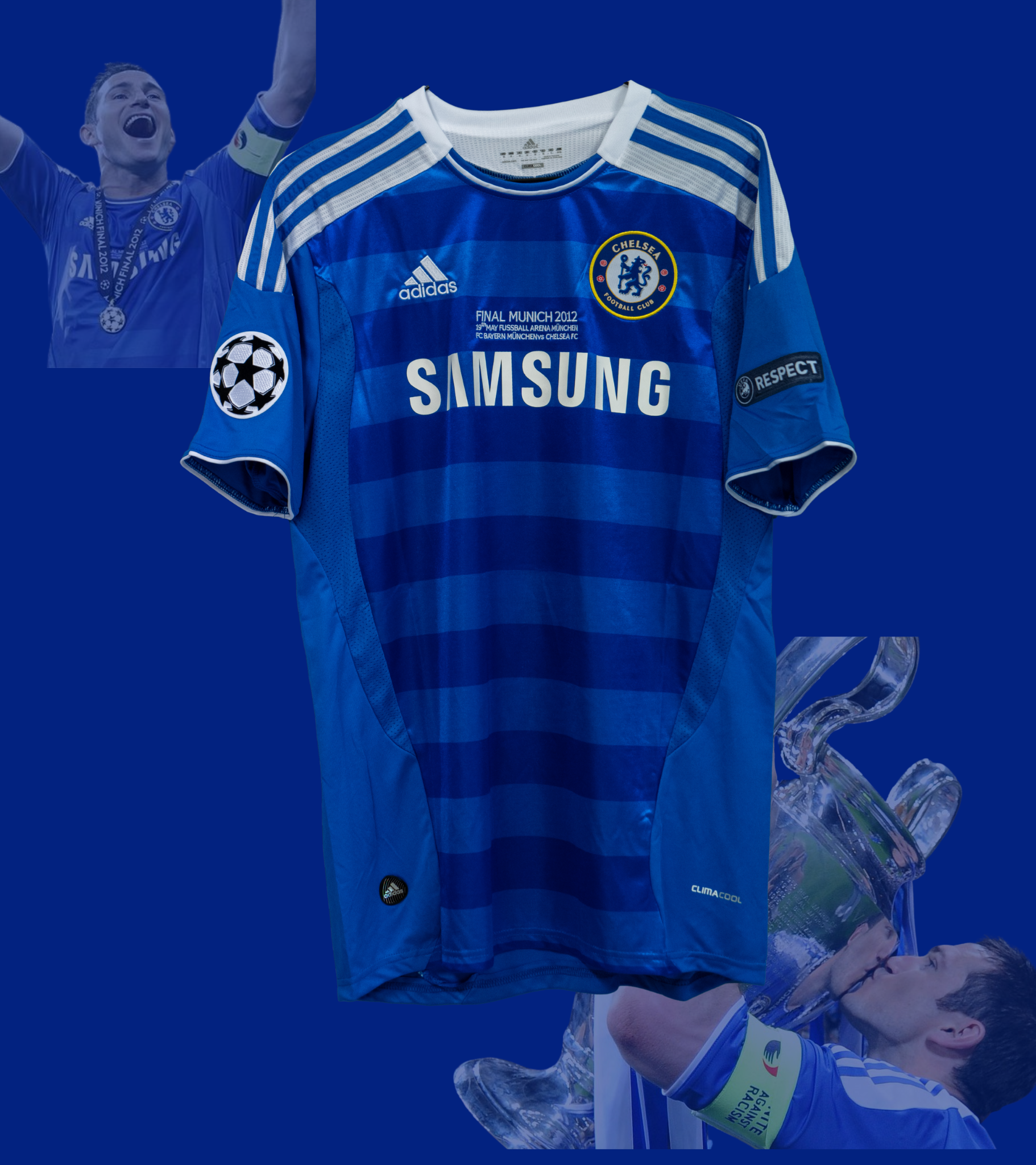 Signert Lampard Chelsea drakt - CL Finale Munich 2012