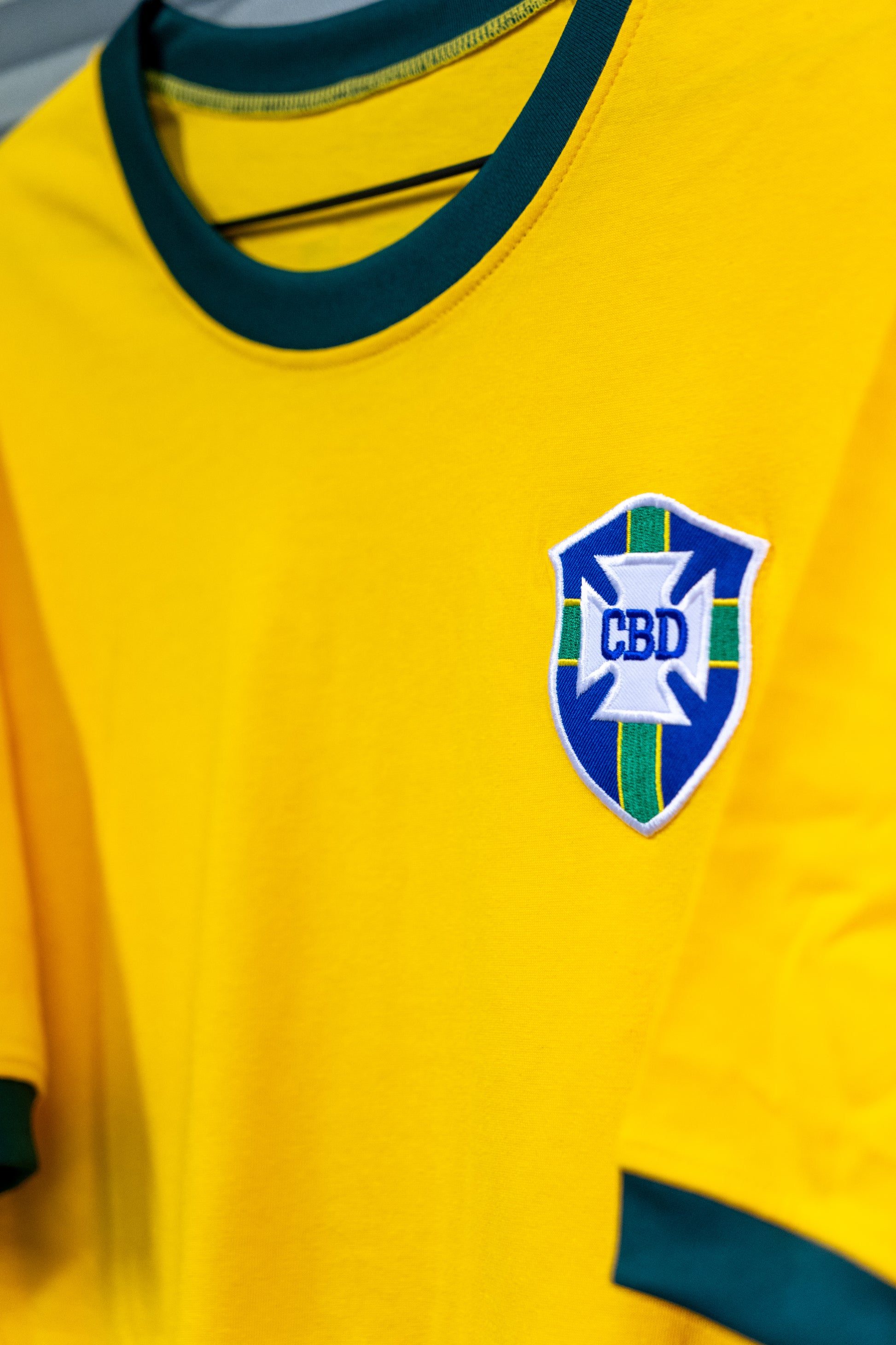 Signert Pele Brasil hjemmedrakt