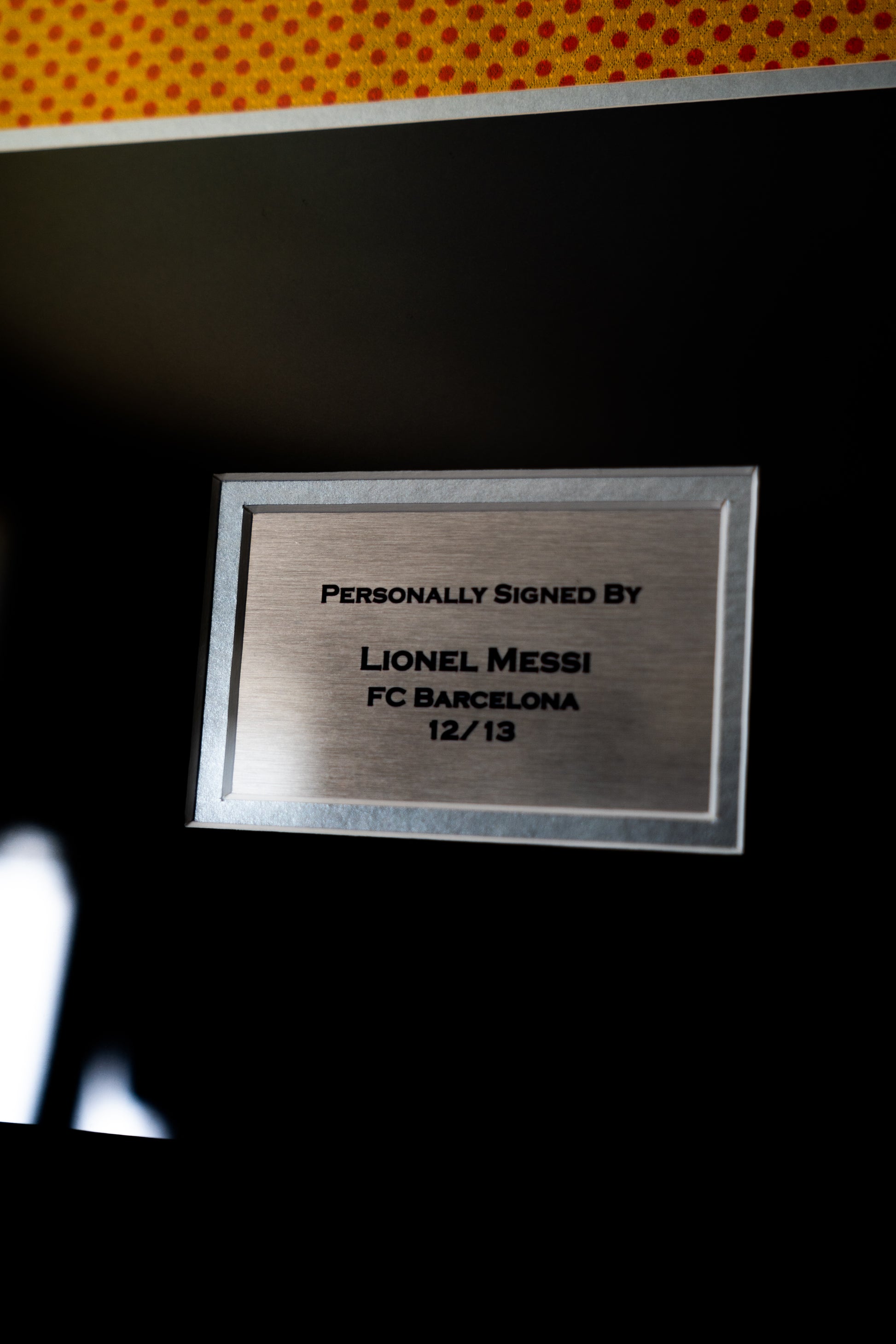 Signert Innrammet Messi Barcelona bortedrakt 12/13