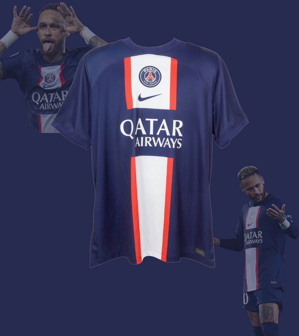 Signert innrammet Neymar JR PSG hjemmedrakt 22/23