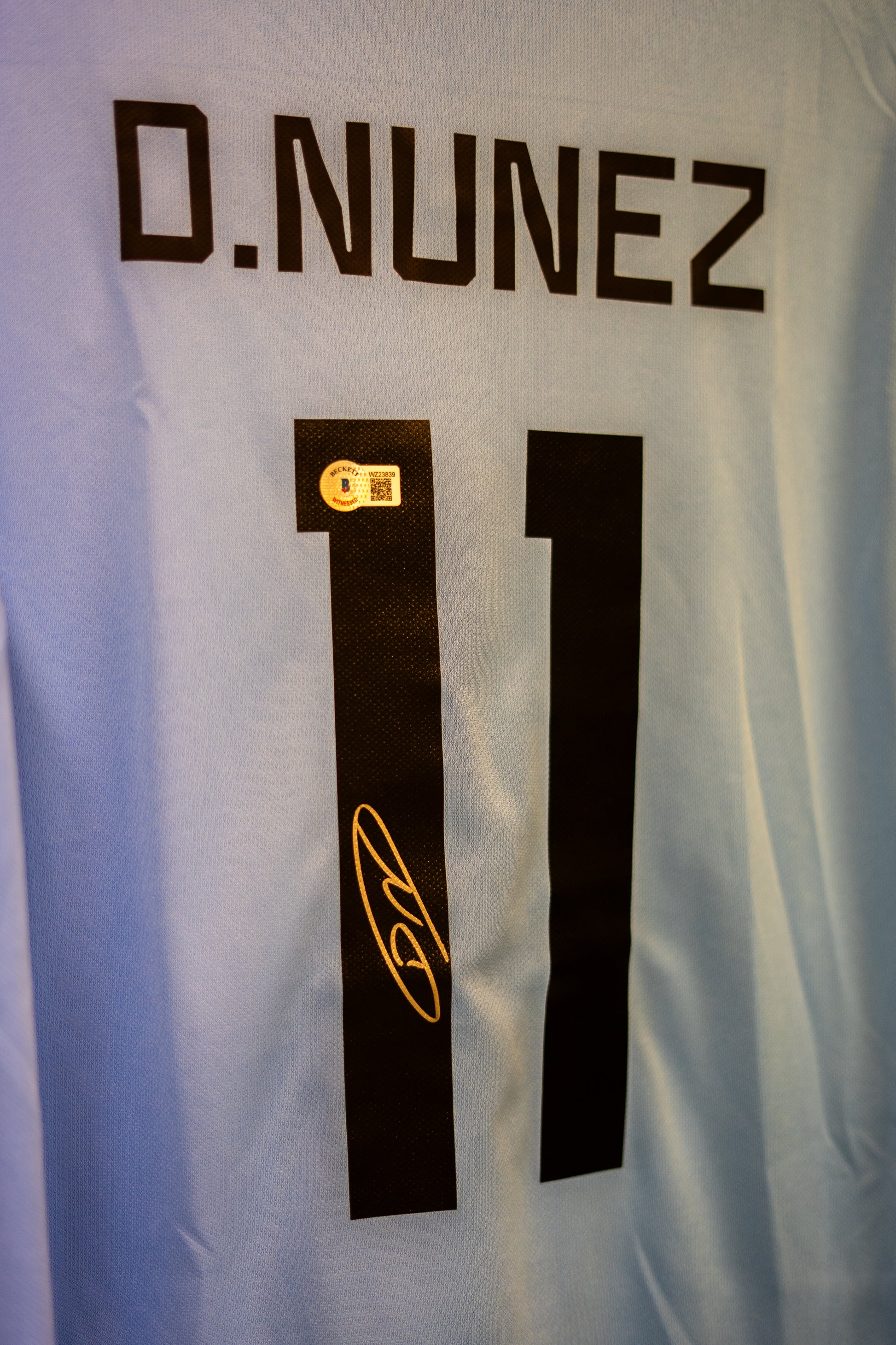 Signert Darwin Nunez Uruguay drakt