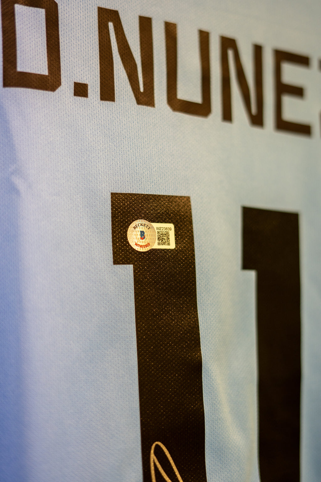 Signert Darwin Nunez Uruguay drakt