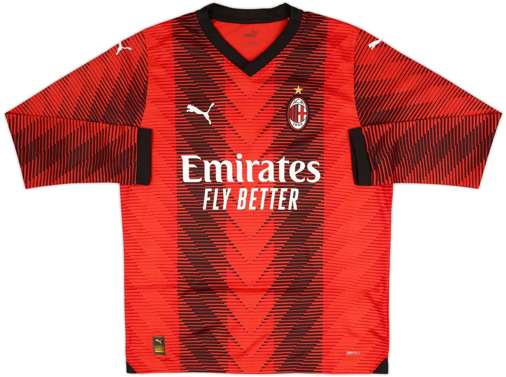 2023-24 AC Milan Hjemme L/S drakt