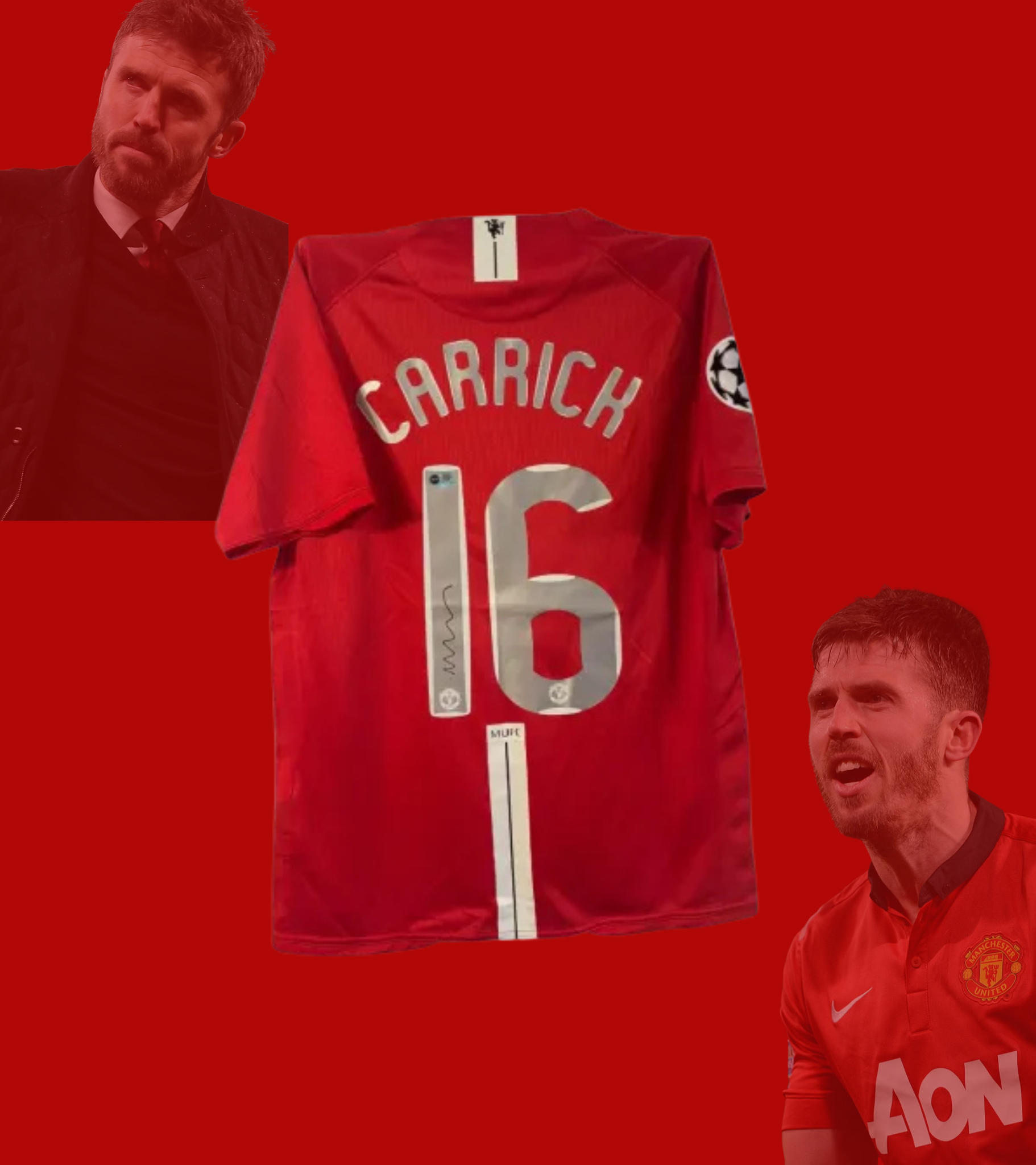 Michael Carrick Signert Manchester United drakt
