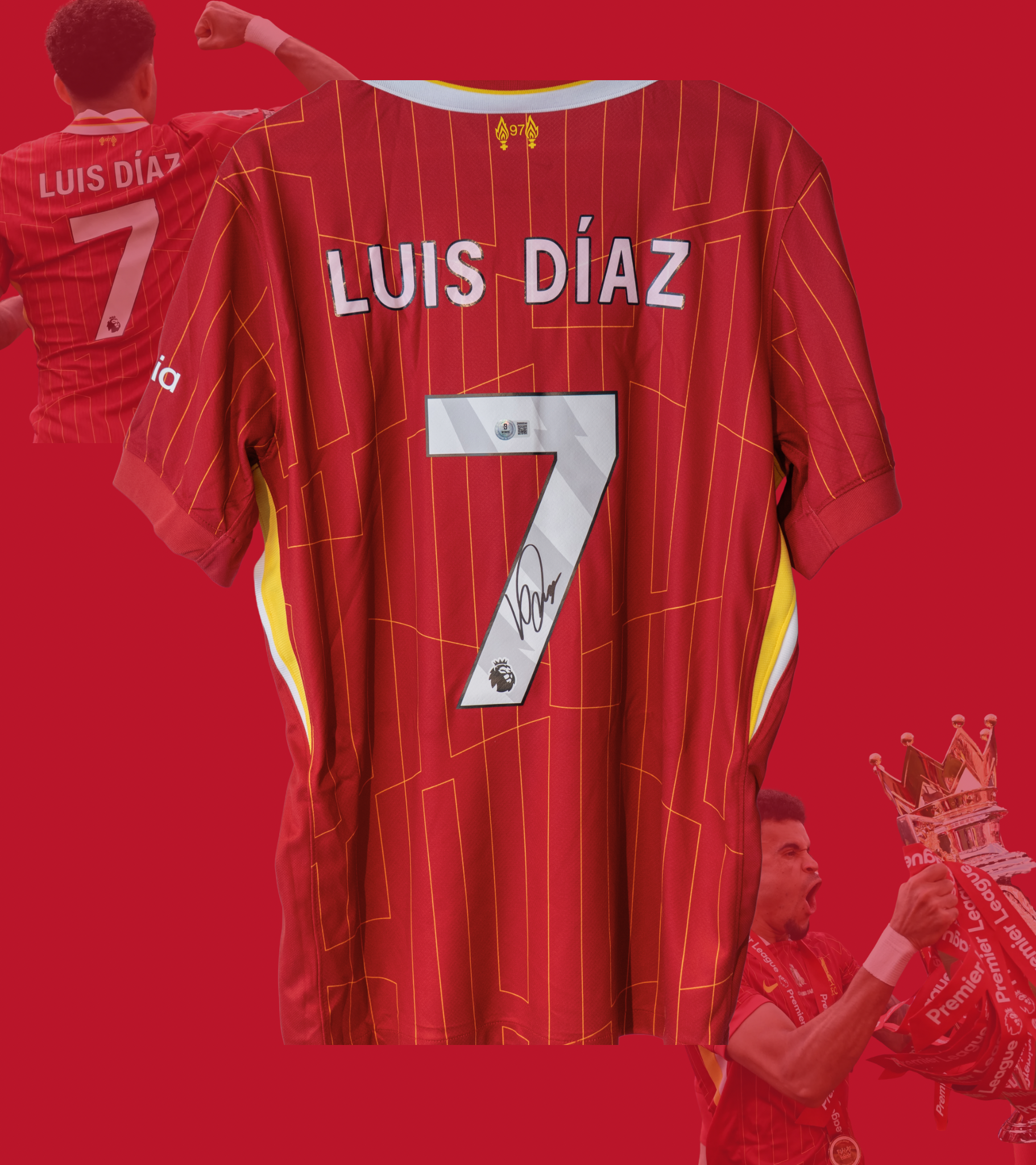 Signert Luis Diaz Liverpool Drakt