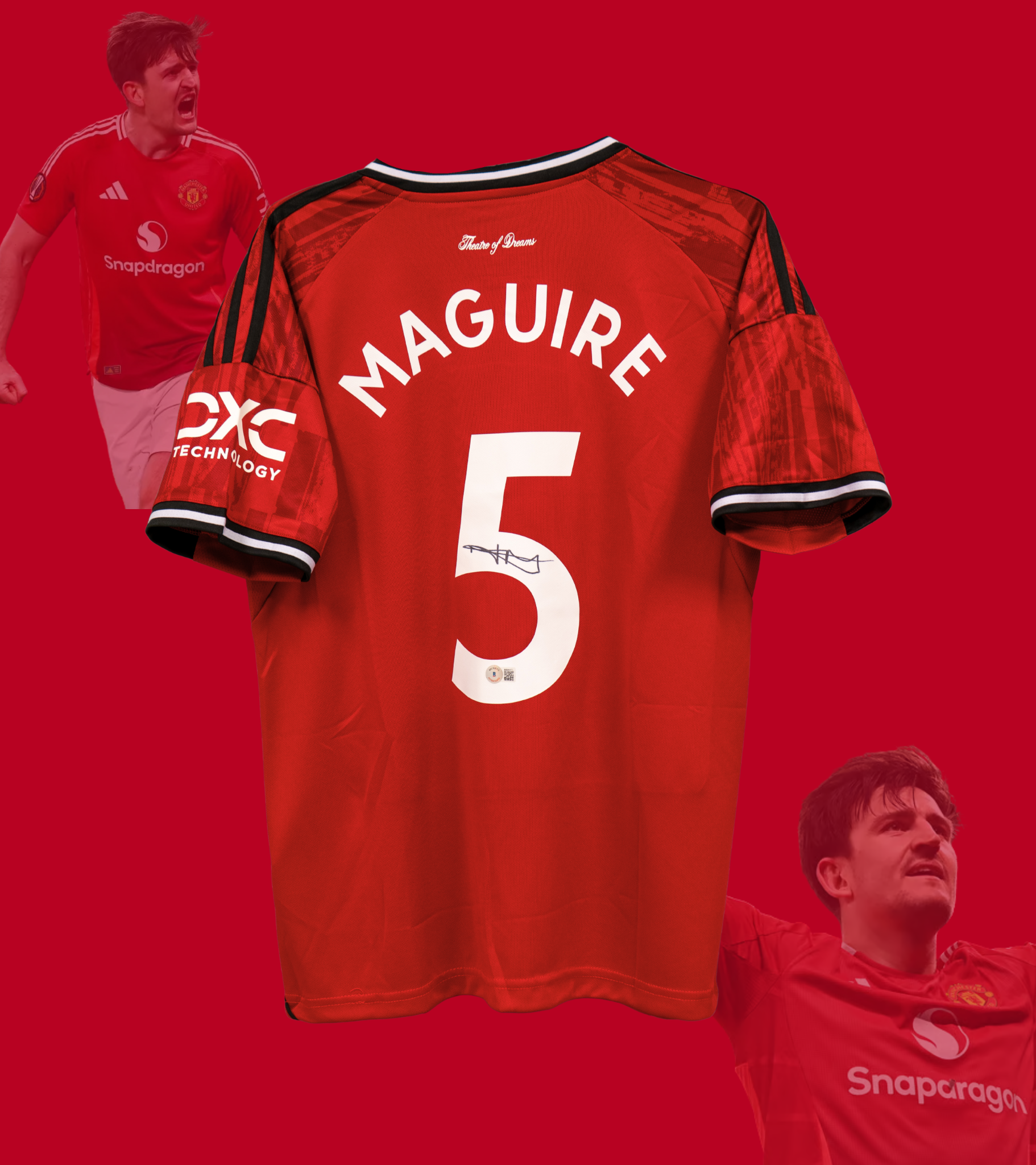 Harry Maguire Signert Manchester United hjemmedrakt 25/26