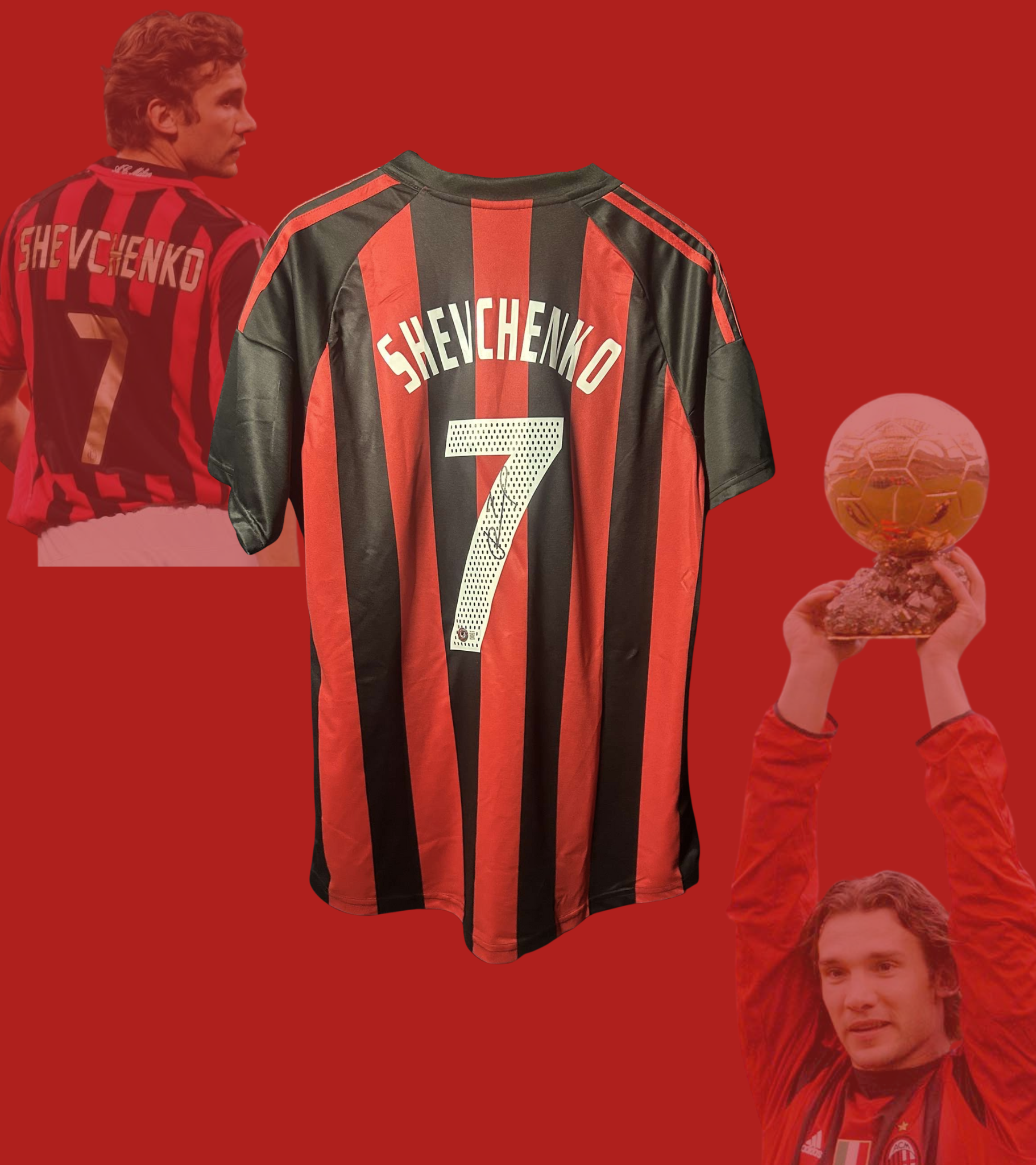 Signert Shevchenko AC Milan hjemmedrakt