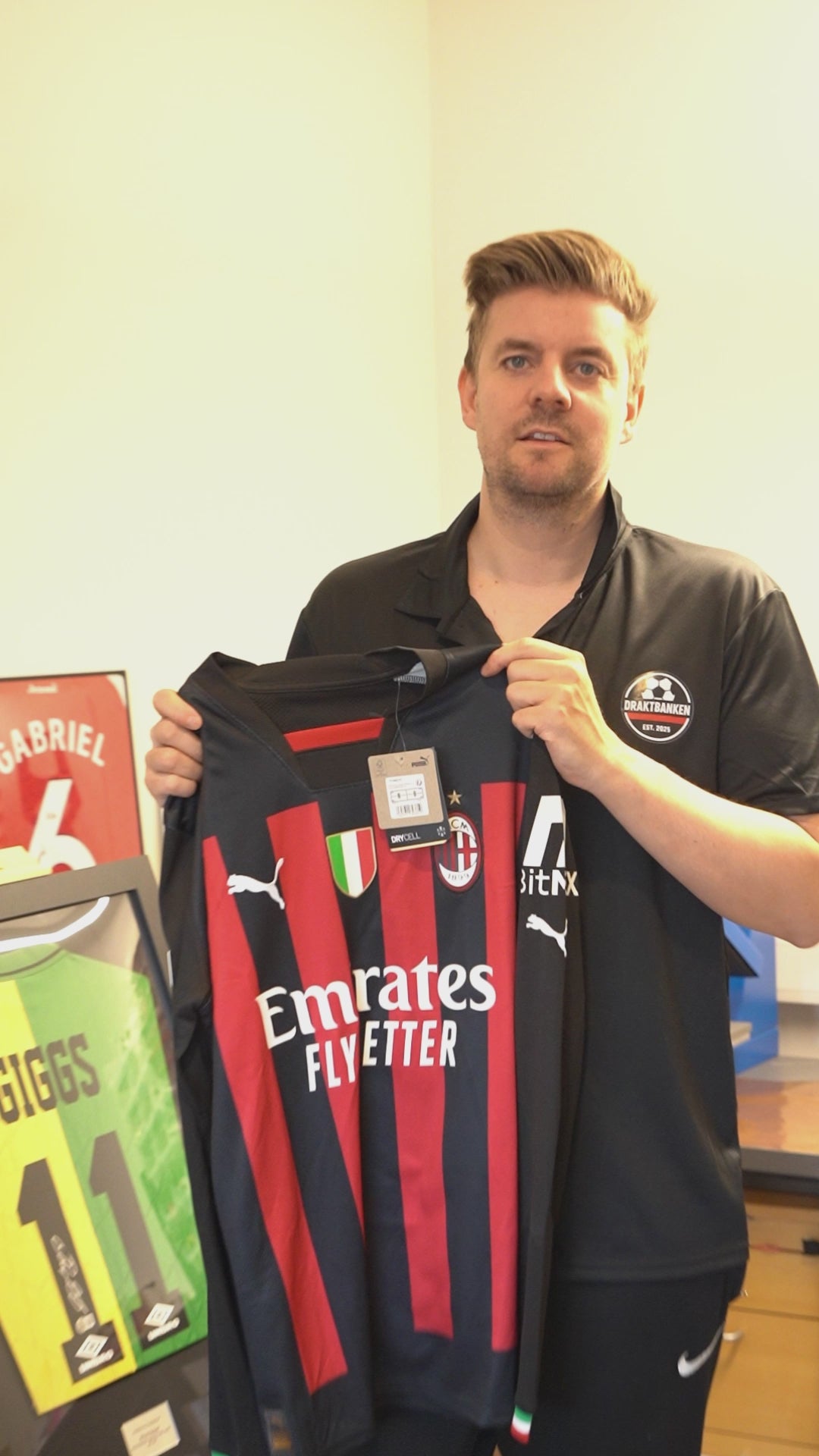 2022-23 AC Milan Hjemme CL Patch L/S drakt Ibrahimovic #11